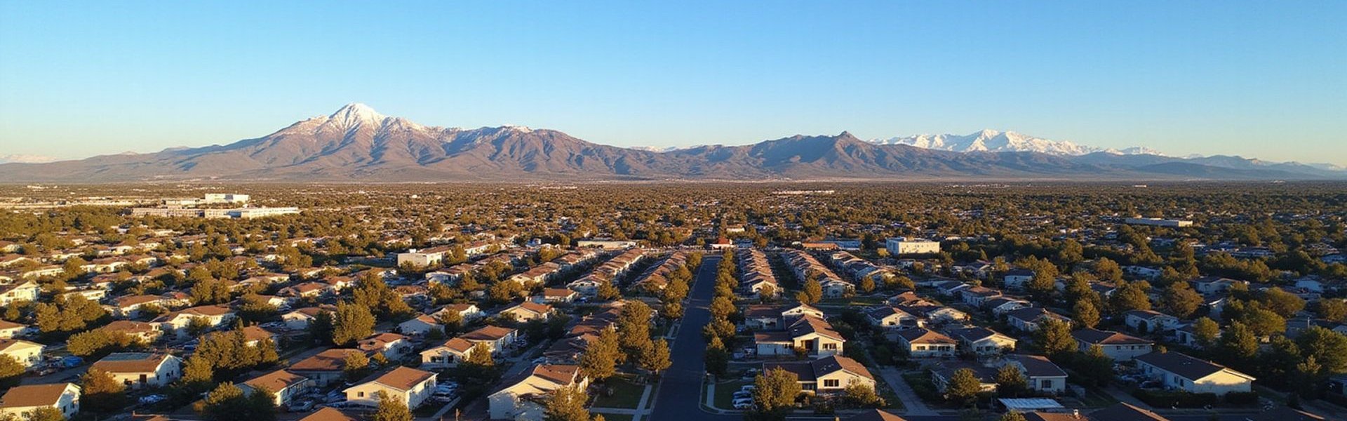 Colorado Springs cityscape with Pikes Peak in the background