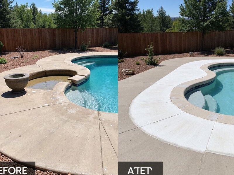 Pool Deck Leveling project example 3 in Colorado Springs