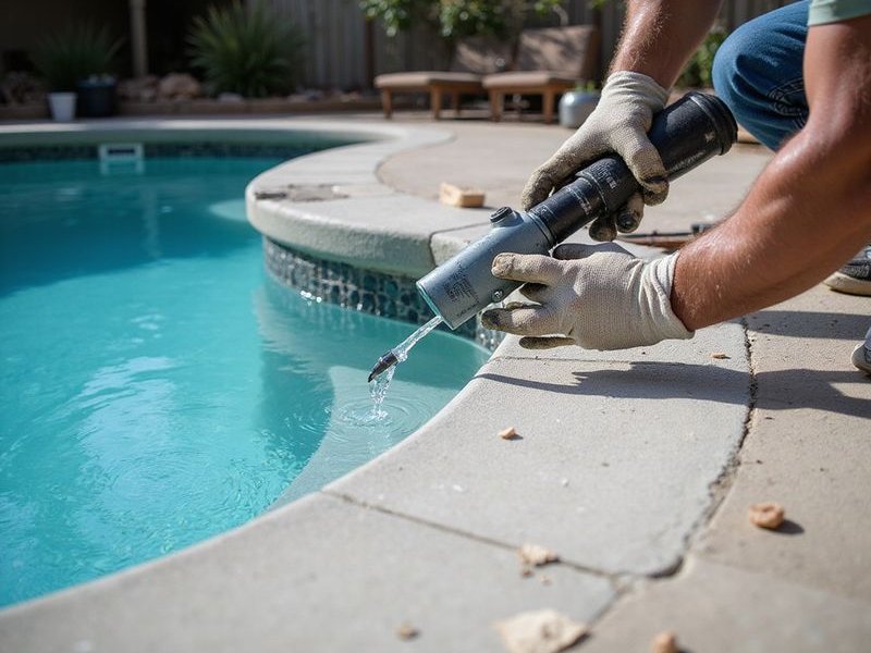 Pool Deck Leveling project example 2 in Colorado Springs