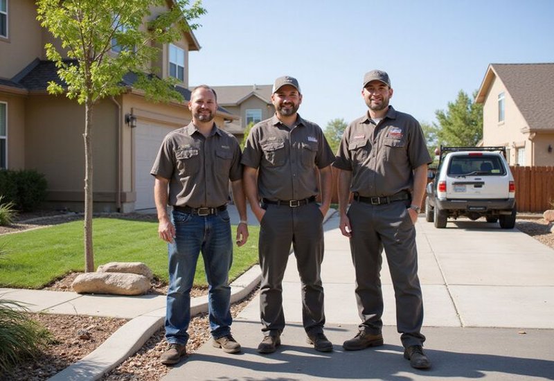 Colorado Springs Leveling professional team at a completed project site